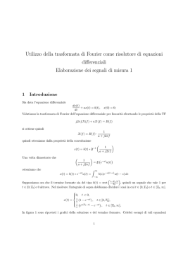 Utilizzo della trasformata di Fourier come risolutore di equazioni