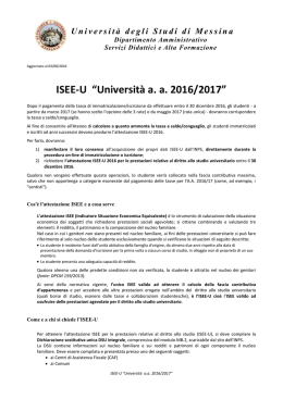 ISEE 2016 17 - Università degli Studi di Messina