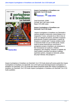 Libro Impara il portoghese e il brasiliano con Zanichelli. Con 2 CD