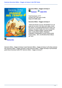 Scaricare Geronimo Stilton - Viaggio nel tempo 4 Libri PDF Gratis