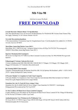 MB VITO 98 | Free Book PDF