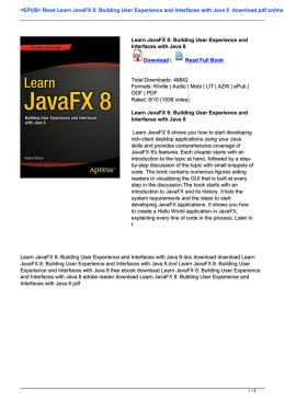 Read Learn JavaFX 8: Building User Experience and