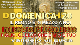 Commento al vangelo - parrocchia san marco evangelista cortine di
