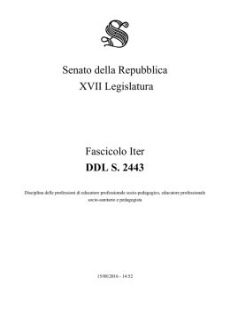 Senato della Repubblica XVII Legislatura Fascicolo Iter DDL S. 2443