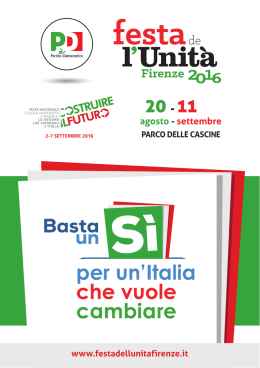 Planimetria - Festa de l`Unit&agrave; Firenze 2016