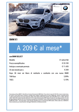 A 209 € al mese - BMW Financial Services