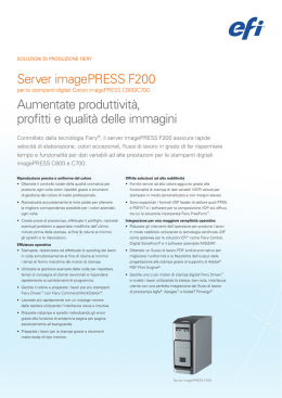 EFI - Canon - Server imagePRESS F200 – Scheda tecnica