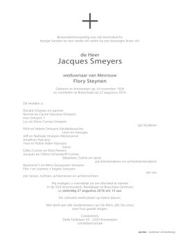Jacques Smeyers - Familiebericht