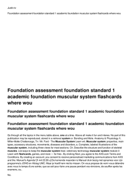 Foundation assessment foundation standard 1 academic foundation