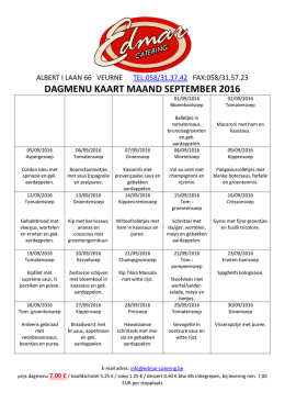Menu September - Edmar Catering