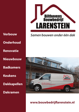 Bouwbedrijf Larenstein Brochure - Bilthoven
