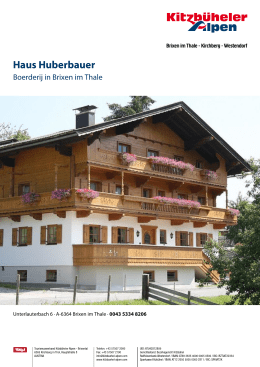 Haus Huberbauer in Brixen im Thale