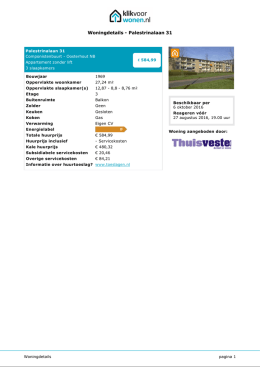 Woningdetails - Palestrinalaan 31
