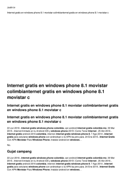 Internet gratis en windows phone 8.1 movistar colimbianternet gratis