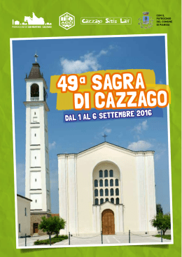 49a SAGRA DI CAZZAGO - Comunità Cristiana di San Martino