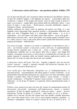 L`educazione estetica dell`uomo