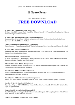 IL NUOVO POKER | Free eBook PDF