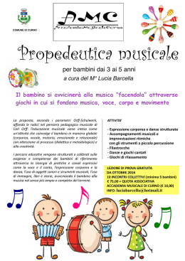 Nuovo corso di Propedeutica - Accademia Musicale di Curno
