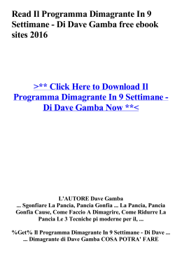 Read Il Programma Dimagrante In 9 Settimane - Di Dave