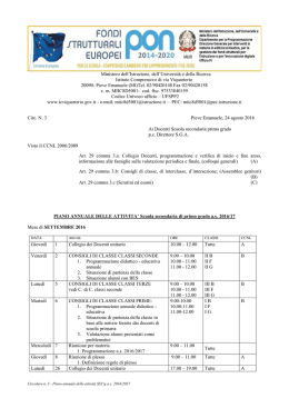 PIANO ANNUALE DELLE ATTIVITA`