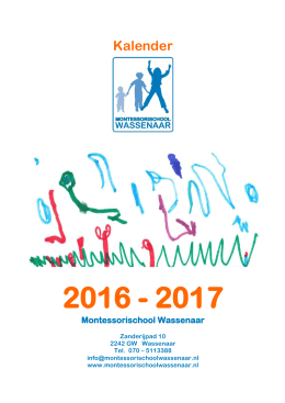 Kalender - Montessorischool