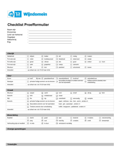 Checklist Proefformulier