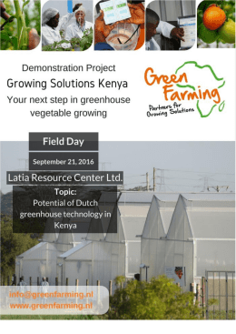 Field Day Future potential of Dutch greenhouse