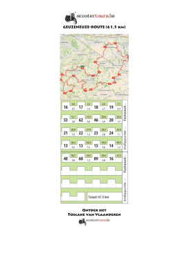 GEUZENEUZE-ROUTE (61,5 km) Ontdek het Toscane van