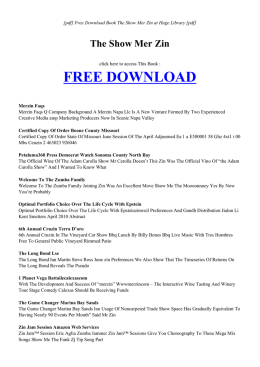 THE SHOW MER ZIN - MAIN | Free eBook PDF