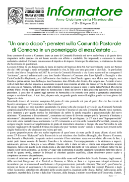 Info CP 29/16 - Parrocchia S. Vincenzo (Brusuglio)