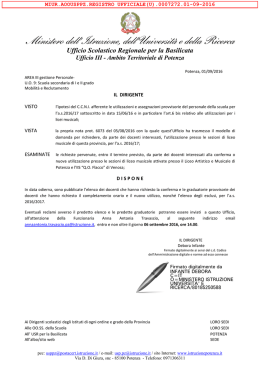 miur.aoousppz.registro_ufficiale(u). - Ufficio III – Ambito Territoriale