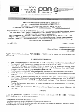 Nomina addestratore interno - PON