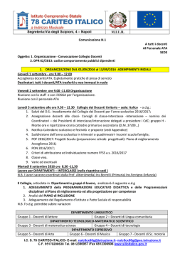 Comunicazione inizio anno