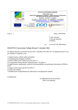 collegio docenti 01-09-2016 - IIS Agrario "Antonio Della Lucia"