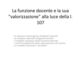 FUNZIONE DOCENTE - Istituto Istruzione Superiore "Mauro Perrone"
