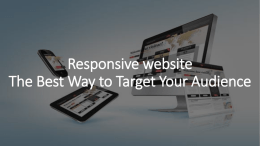 Responsive website The Best Way to Target Your Audience
