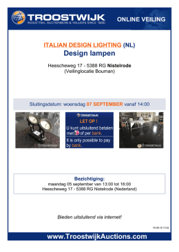 Design lampen - Troostwijk Auctions