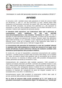 avviso - Ufficio Scolastico Regionale Piemonte