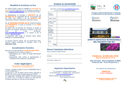1° annuncio - ADI - Associazione Italiana di Dietetica e Nutrizione
