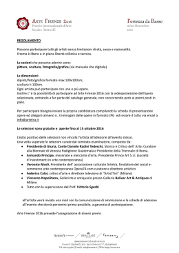 Regolamento - Premio Internazionale "Sandro Botticelli"