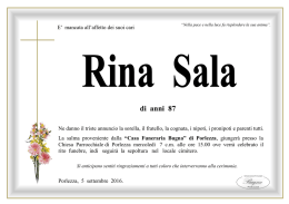 Rina Sala - Porlezza - Onoranze Funebri Bugna
