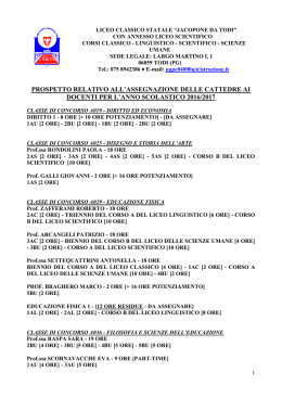 prospetto assegnazione delle cattedre ai docenti a.s. 2016-2017