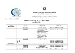 piano annuale delle attivita` as 2016/2017