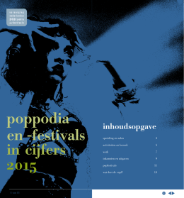 poppodia en -festivals in cijfers 2015