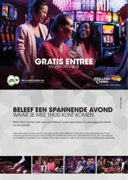 gratis entree - Holland Casino