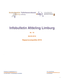Infobulletin Afdeling Limburg