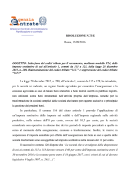 Risoluzione n. 73/E - Agenzia delle Entrate