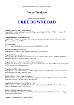 VESPA TECNICA 6 | Free PDF