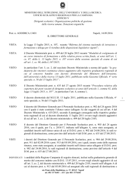 ddg 13.7.2011 - decreto depennamento da - USR Campania