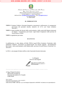 A.I. 0000017.13-09-2016 - Ufficio Scolastico Provinciale di Ascoli
